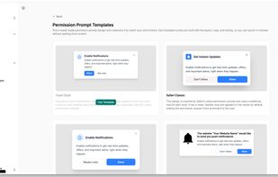 Permission prompt style