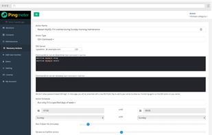 Configuration of auto rescue actions