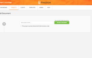 Start a project here by uploading the document