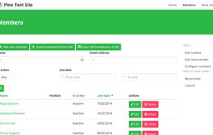 Pino Membership Screenshot