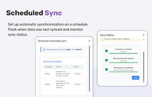 Set up automatic data synchronization to keep everything current