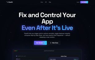 pipekit.tech — feature flags, kill switches, remote flows and session replay for iOS and Android