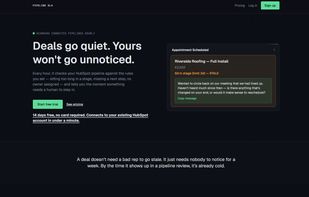 Pipeline SLA landing page — automated HubSpot pipeline monitoring for stale deals.