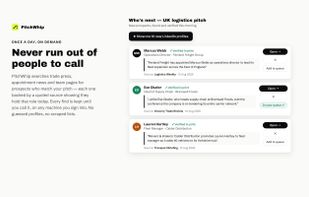 Daily discovery: up to 10 new prospects, each with a quoted source.