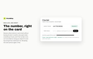 One click reveals the direct dial or email. Credits only spent on a find.