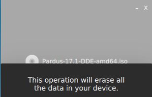 Pardus Image Writer screenshot 2