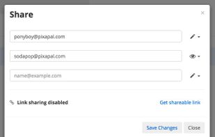 All your designs can be shared with others