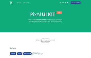 Hero section & buttons