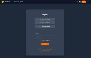 Sign in page - Dark mode