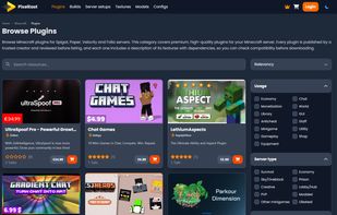 Minecraft plugins category - Dark mode