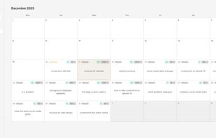 SEO content calendar