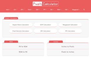 Pixels Calculator screenshot 1