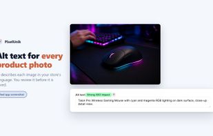 AI alt text written from the photo itself, in your store's language, reviewed before it is saved to Shopify.