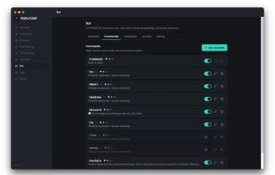 A Chat Bot That's Actually Fun
!so, !8ball, !dadjoke, !iq, and more — ready to go the moment you turn it on, each with several randomized replies so chat doesn't get the same line twice in a row. Set cooldowns and who's allowed to use what, then let greetings, shoutouts, and follow/sub/raid alerts fire automatically while you focus on the stream.