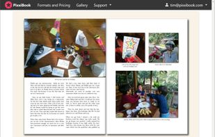 Book Preview page - inspect the result and customise your cover here.