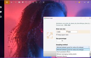 Select resizing behavior (different algorithms)