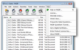 PKZIP screenshot 1