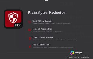 PlainBytes PDF Redactor screenshot 1