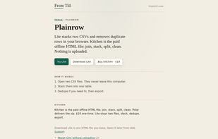 Plainrow screenshot 1