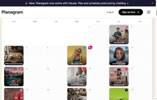 Content calendar with scheduled posts across networks