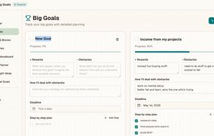 Big goals planner