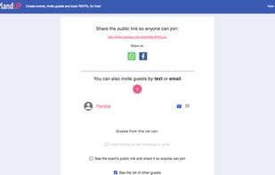 2) Invite. One option is to share the event's URL: anyone with that URL can join the event