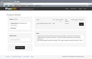 PlanEOL screenshot 2