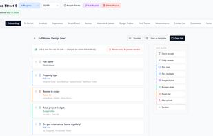 Questionnaires - use templates or create your own questionnaires and share the link with your client which helps you to discover your client's needs instantly