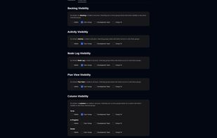 Visibility of features by group