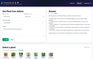 PlantCareAI screenshot 1