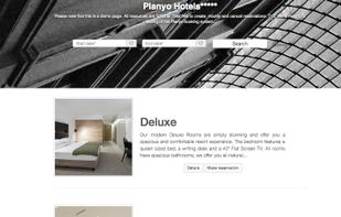 One of Planyo samples - standard integration with a search widget and resource listing