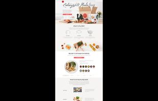 Plated's homepage from plated.com