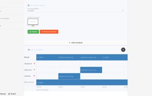 Groups, schedules and timeline.