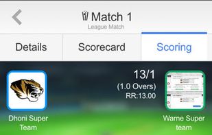 Cricket Scorer App