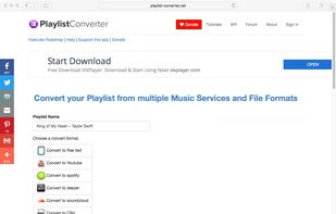 Playlist Converter screenshot 1