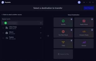 Choose Spotify and your playlists