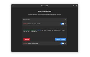 Pleasure DVR GTK screenshot 1