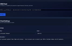 Configure and copy your personal RSS Feed