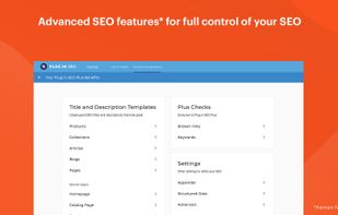 Advanced SEO features for full control of your SEO