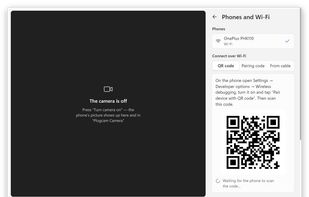 Pair a phone over Wi-Fi by QR code, pairing code or from the cable