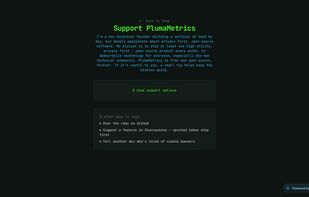 Support the project: https://plumametrics.netlify.app/support