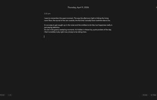 Distraction-free writing