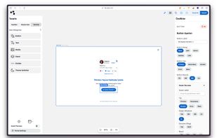 Advanced customization panel where users can adjust layouts, themes, and interactive elements for their micro-website.