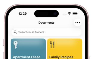 Organize documents into color-coded folders — each one with its own icon and purpose.