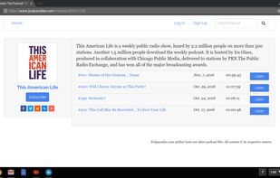 Podcast episodes for a given podcast