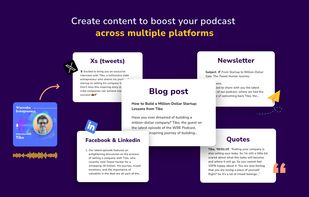 Generate social media posts for your podcast in one click