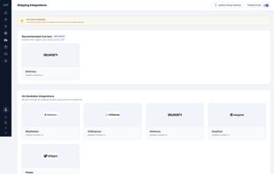 This is the Shipping Partners section where you can integrate and manage your delivery providers. It helps you automate shipping processes and track orders efficiently.