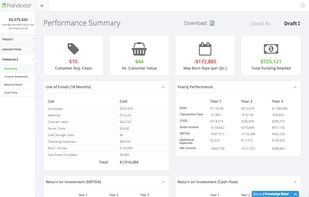 Financial Performance Summary Page