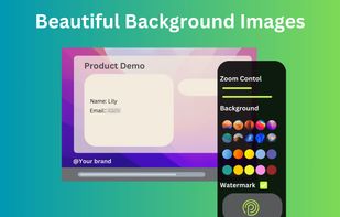 Pointa offers a range of background images with attractive solid or gradient color and landscape. You can also upload custom background images to set the perfect scene for your viewers.