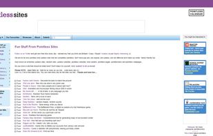 The homepage of Pointless Sites.